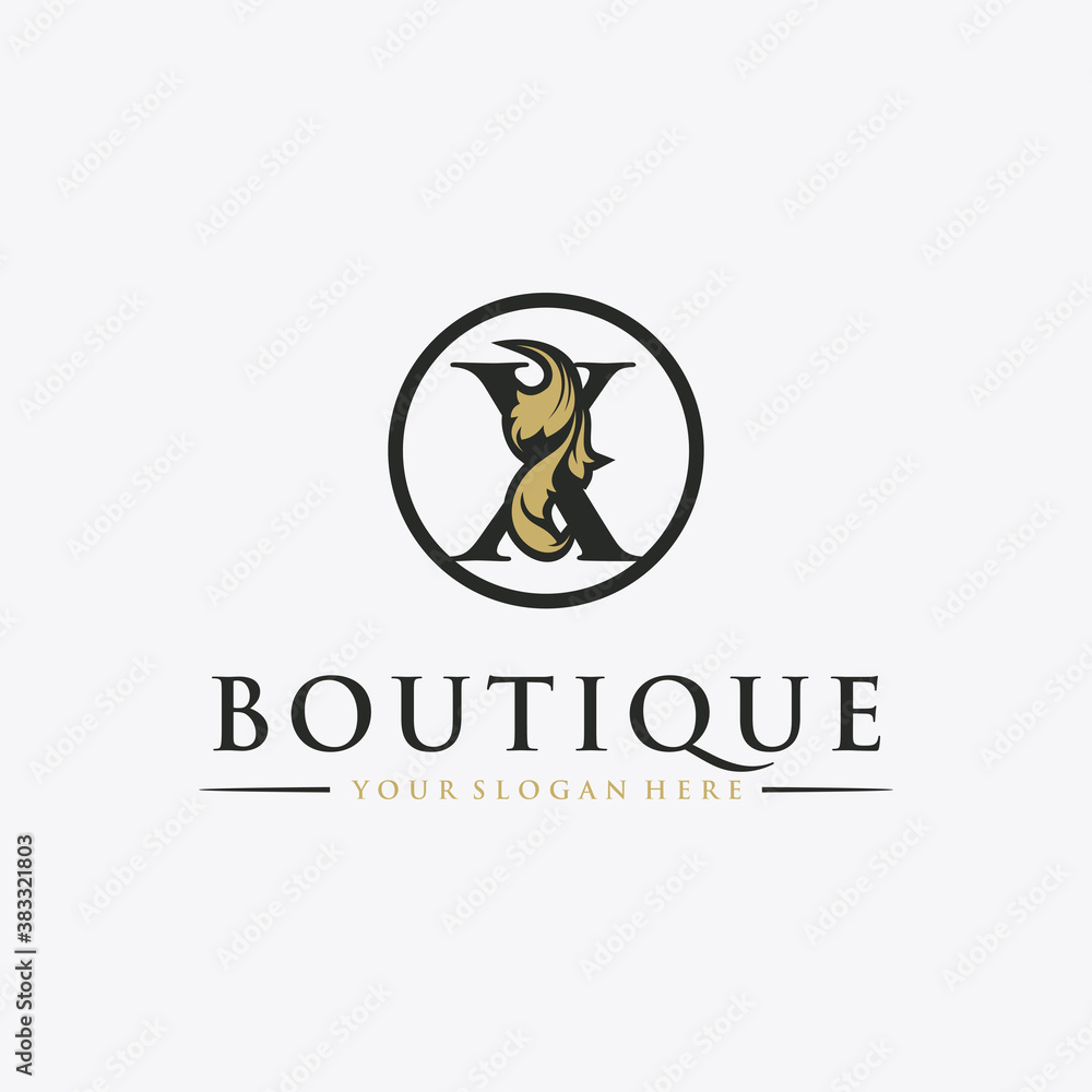 Obraz premium logo letter X luruxy