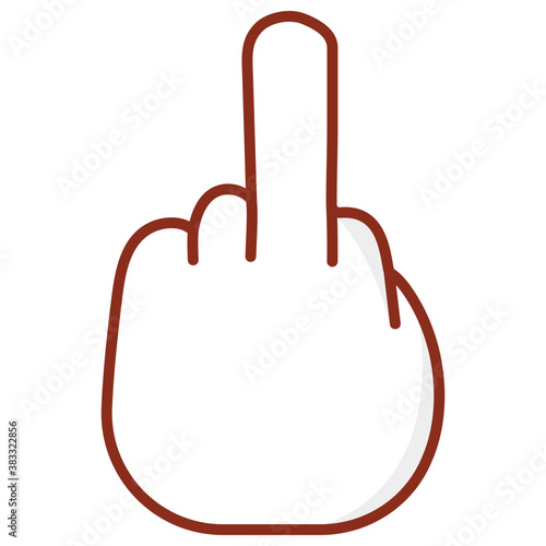 
Middle finger gesture, finger gesture symbol 
