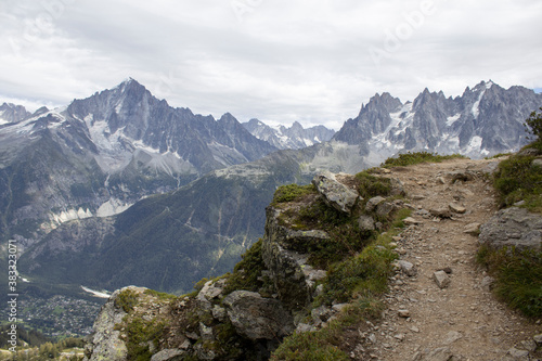 Photography narrow path in the mountains