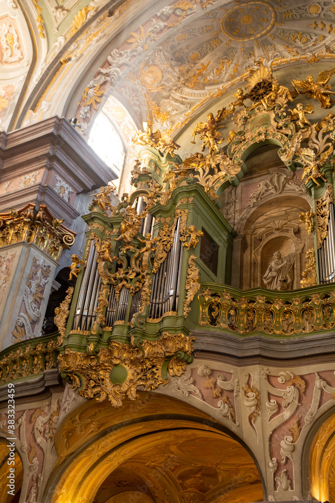 St. Stephan Church, part of the Augustinians Canons Abbey in Herzogenburg, Lower Austria. The church is a magnificent baroque ensemble, build from 1743 to 1785 by the famous architect Franz Muggenast