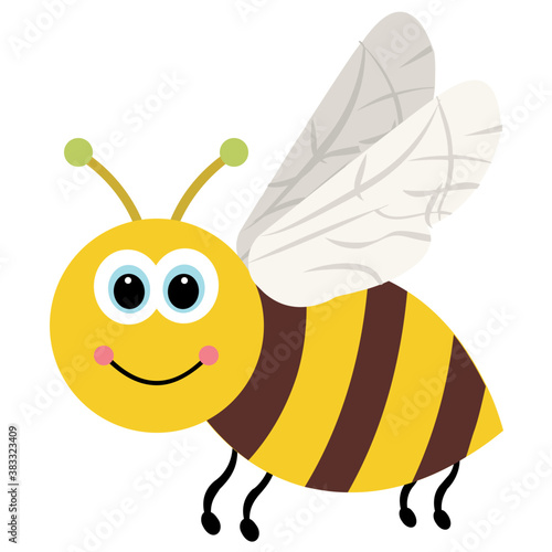
Flat icon design of insect depicting honeybee 
