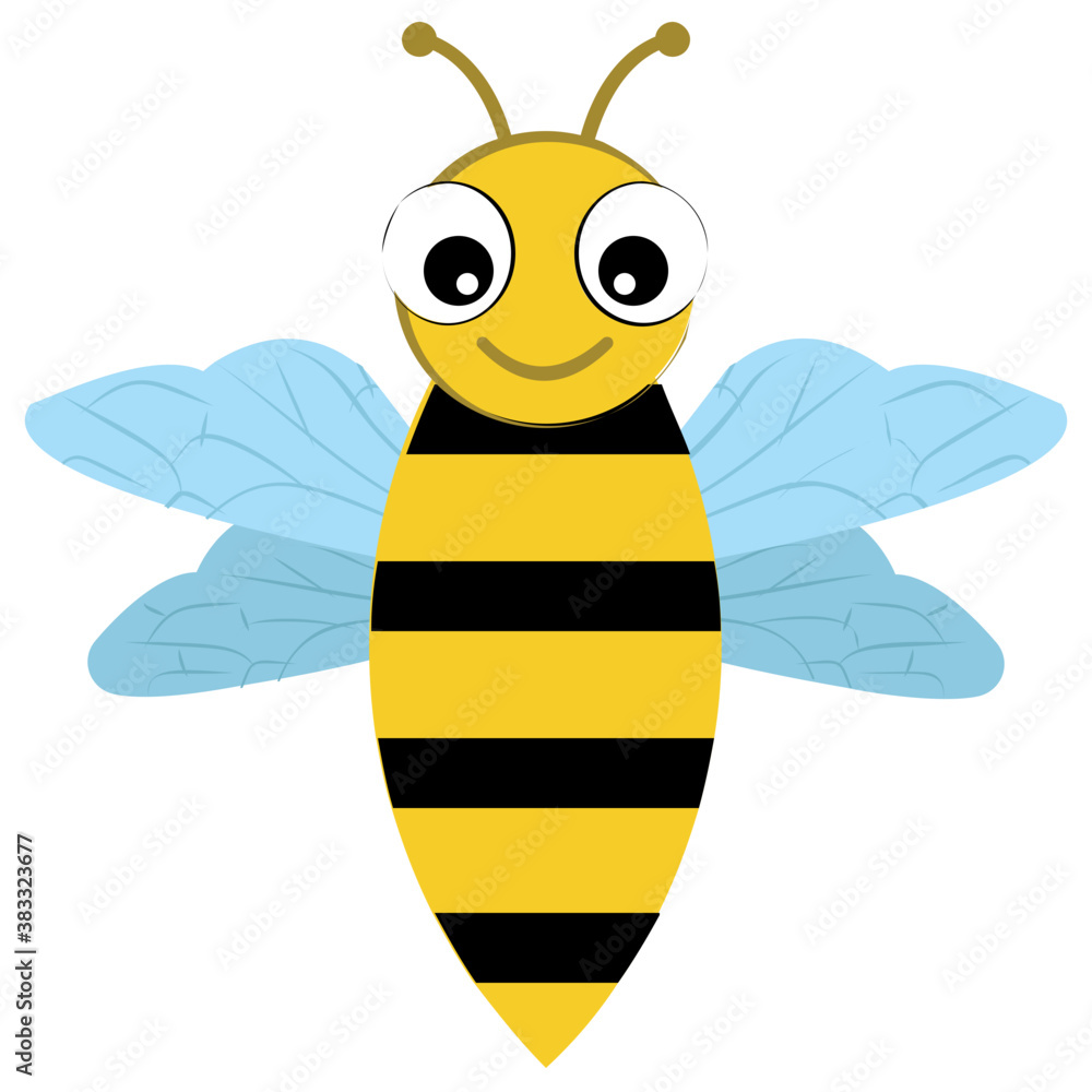 Fototapeta premium Flat icon design of insect depicting honeybee 