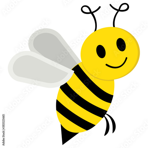 
Flat icon design of insect depicting honeybee 
