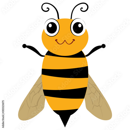 
Flat icon design of insect depicting honeybee 
