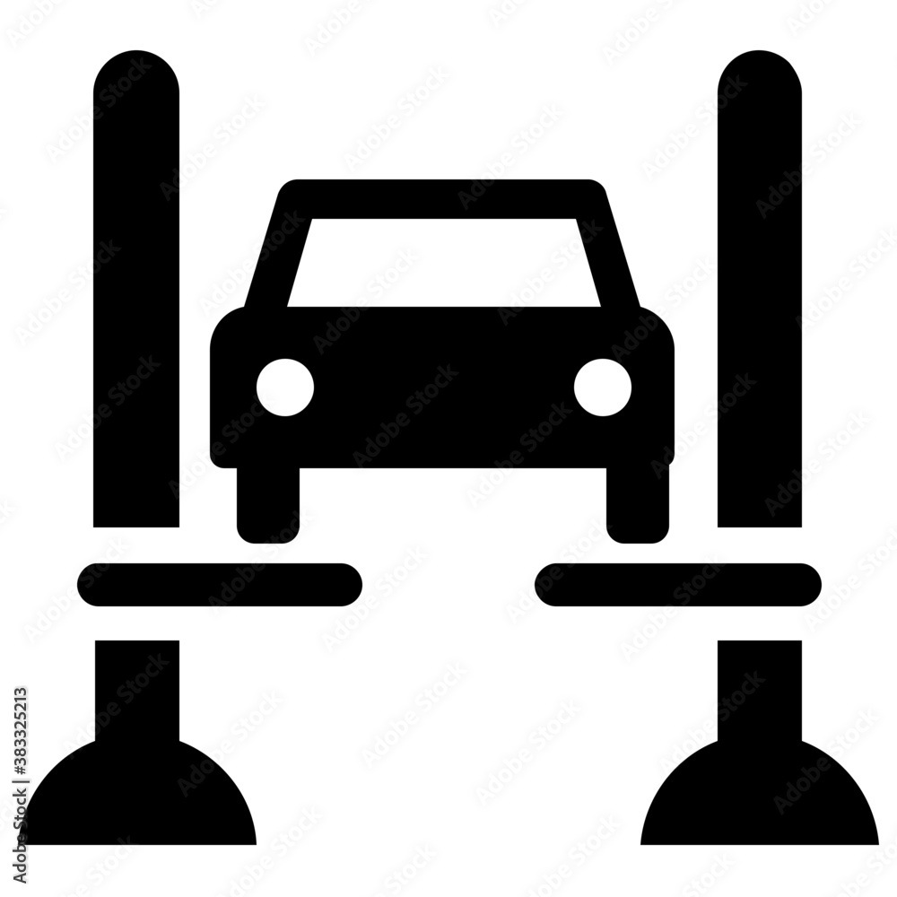 Car up on service station for car servicing
Car up on service station for car servicing