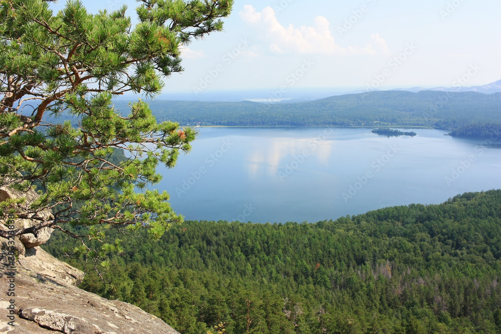 Naklejka premium Lake Arakul - view from the mountain