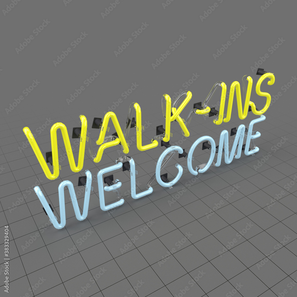 Welcome sign Stock 3D asset | Adobe Stock