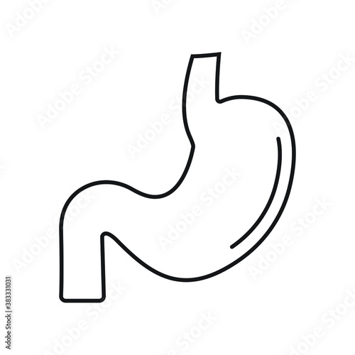 Stomach internal organ simple line icon