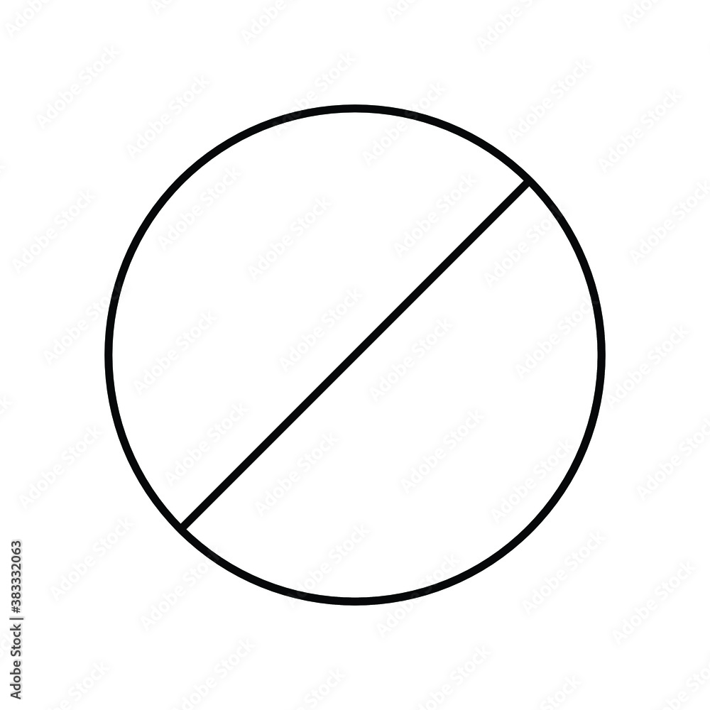 Illustration of a pill medical simple line icon Illustration of a pill medical simple line icon