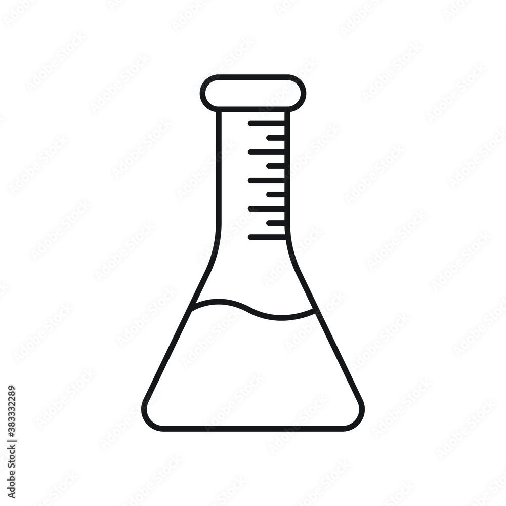 Flat Bottom Lab Flask simple line icon Flat Bottom Lab Flask simple line icon