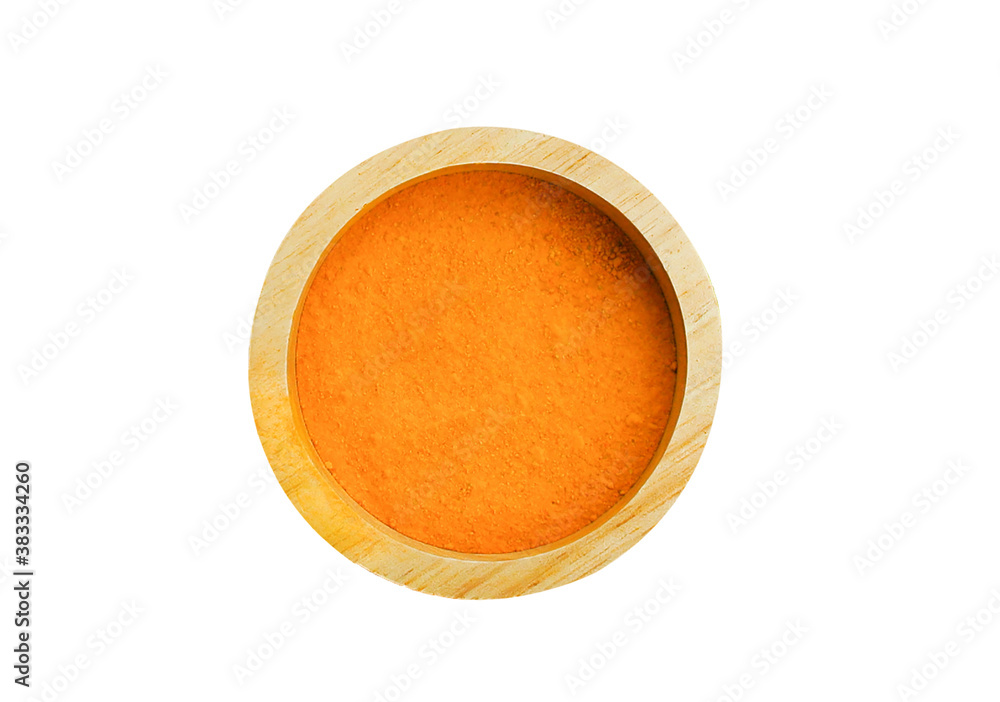 Turmeric powder isolated in wood bowl ,turmeric is herb,turmeric vitamin C,Vitamin C for protect virus. Turmeric powder isolated in wood bowl ,turmeric is herb,turmeric vitamin C,Vitamin C for protect virus.