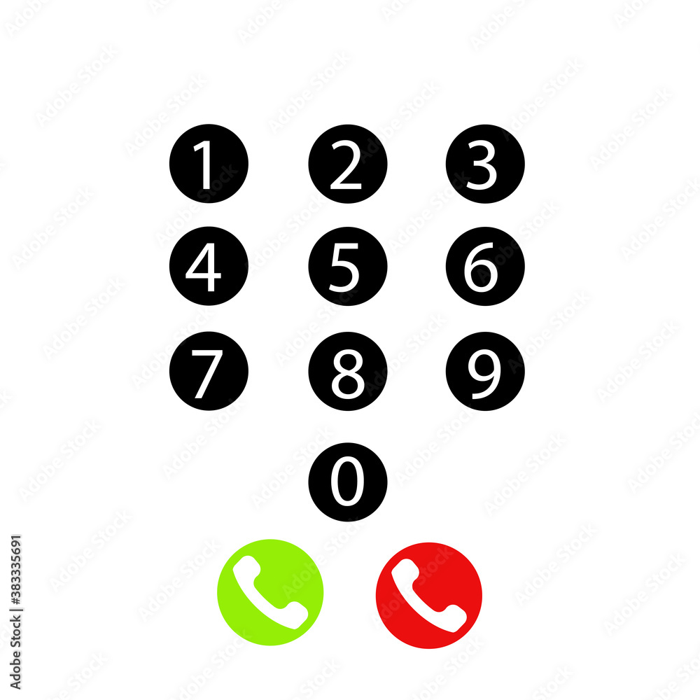 Set phone numeber template illustration Set phone numeber template illustration