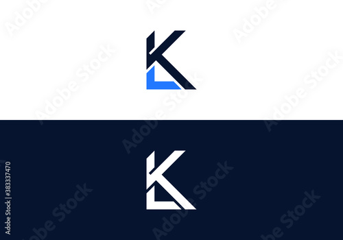 Modern Unique K AND L LETTER LOGO Template  photo