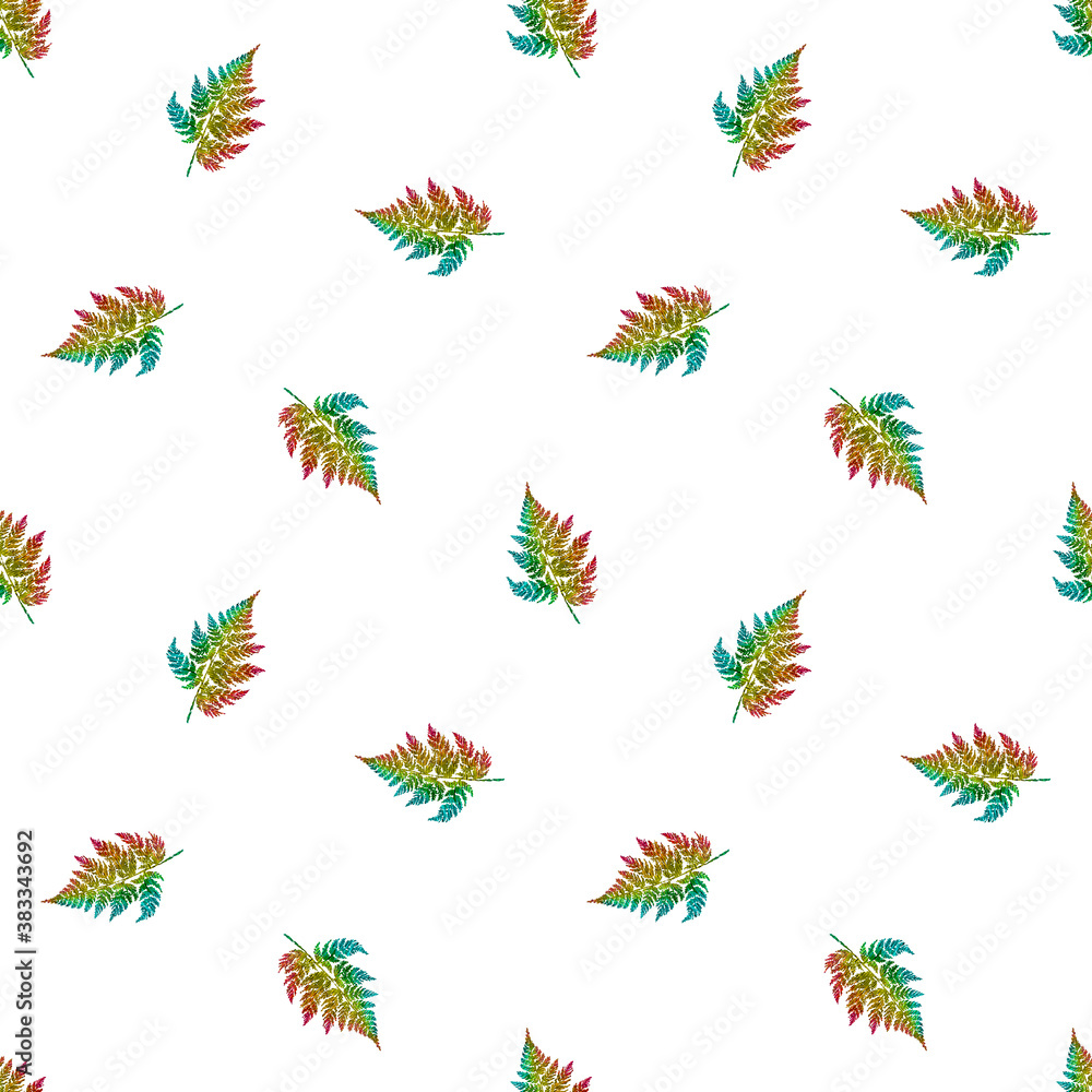 Bright leaves seamless graphic pattern Bright leaves seamless graphic pattern
