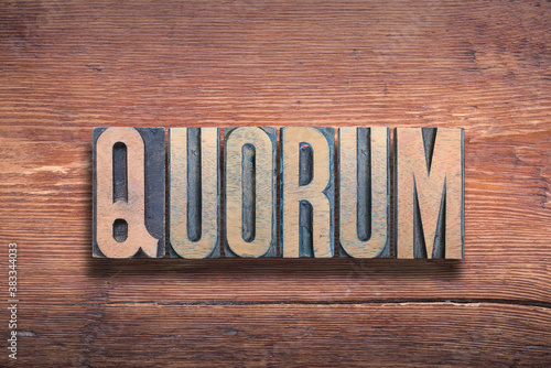 Valokuva quorum word wood