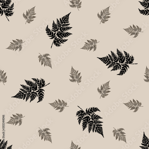 Bright leaves seamless graphic pattern