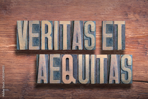 veritas et aequitas wood