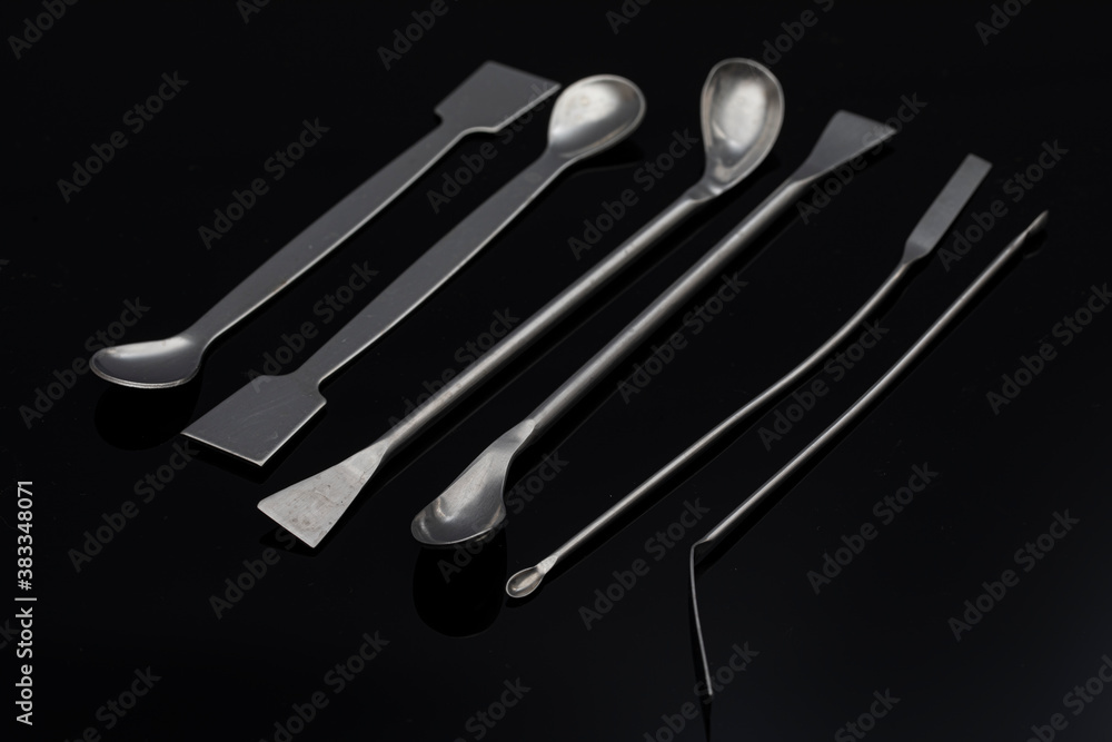 Spatula, Spoon Metal Laboratory Equipments. Lab spatulas and micro