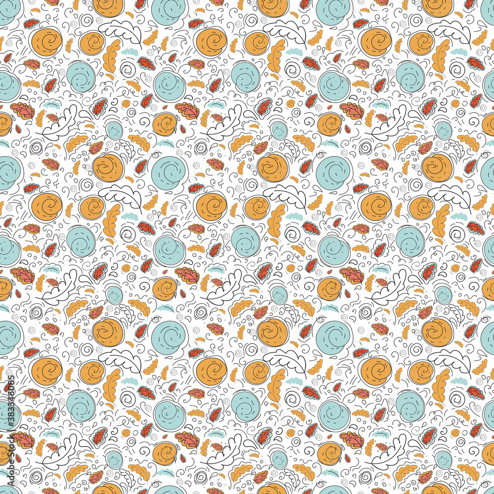 Abstract seamless pattern with hand drawn doodles textures and doodles floral elements isolated on white background. Backdrop for wrapping paper, invitations, greeting cards, textile, fabric Abstract seamless pattern with hand drawn doodles textures and doodles floral elements isolated on white background. Backdrop for wrapping paper, invitations, greeting cards, textile, fabric