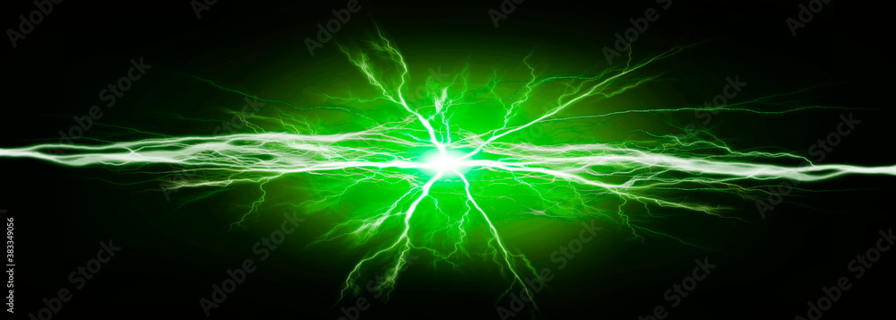 Pure Energy and Electricity Power in Green Bolts Pure Energy and Electricity Power in Green Bolts