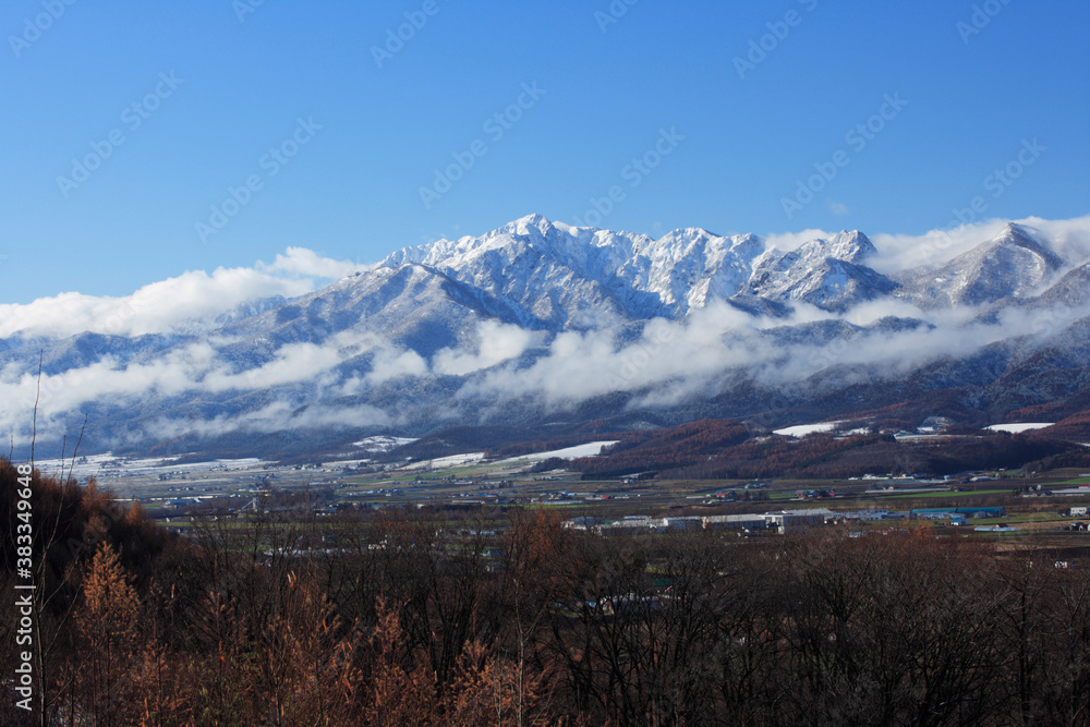 冠雪の芦別岳