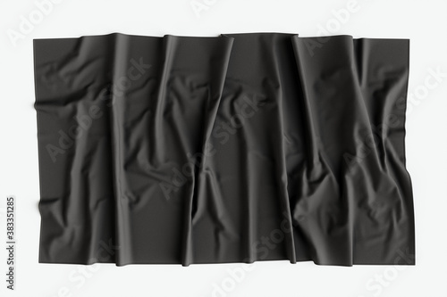 Black cloth fabric banner