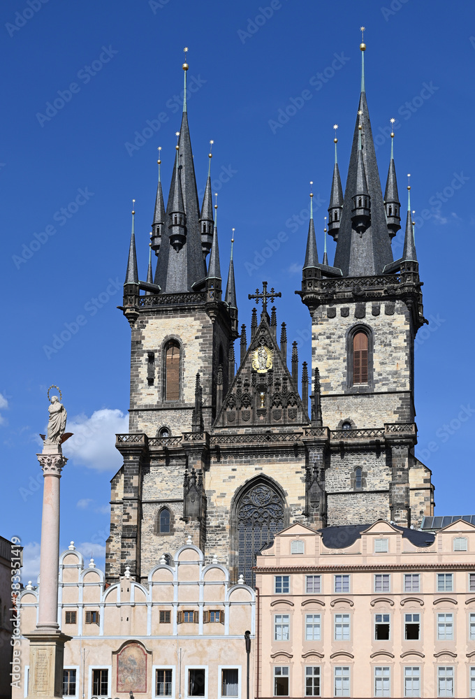 Tyn Church in Old Town Square Prague