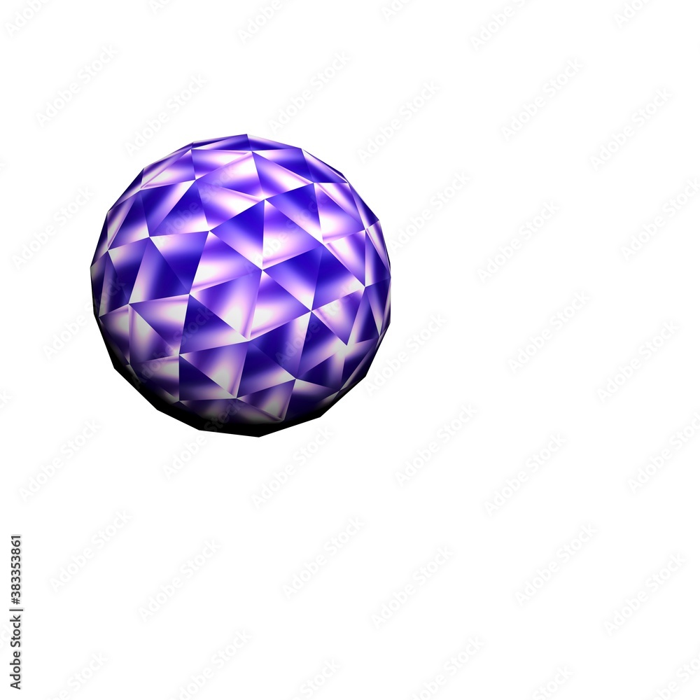 Ball with a pattern generated by computer.3d rendering, 3d illustration Ball with a pattern generated by computer.3d rendering, 3d illustration