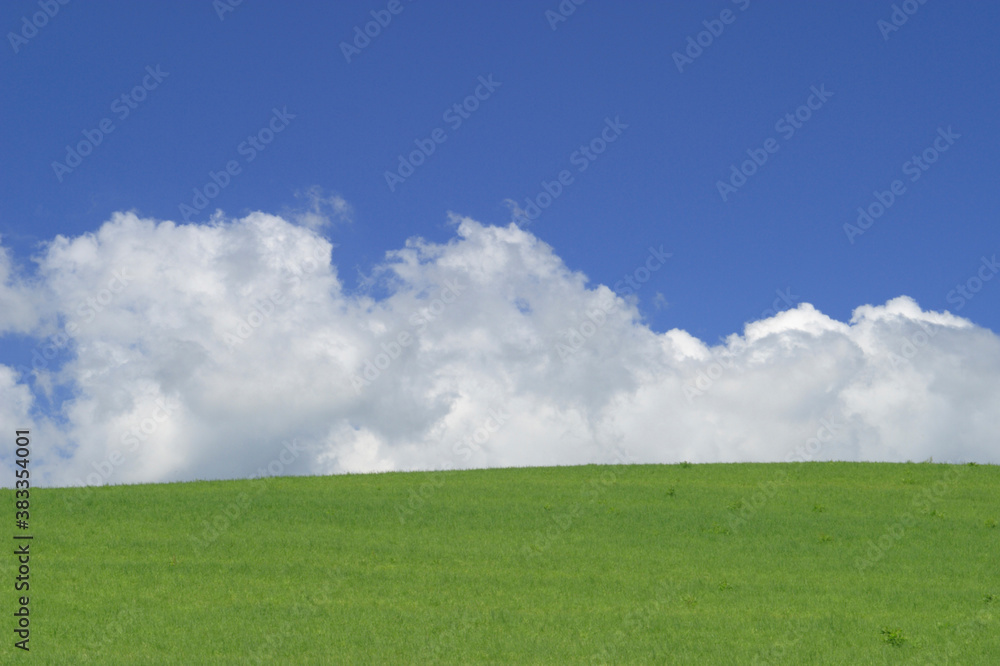 草原と雲