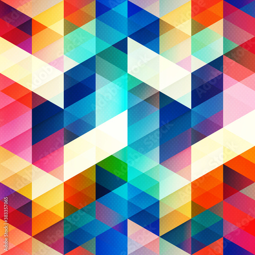 Retro color triangle seamless texture.