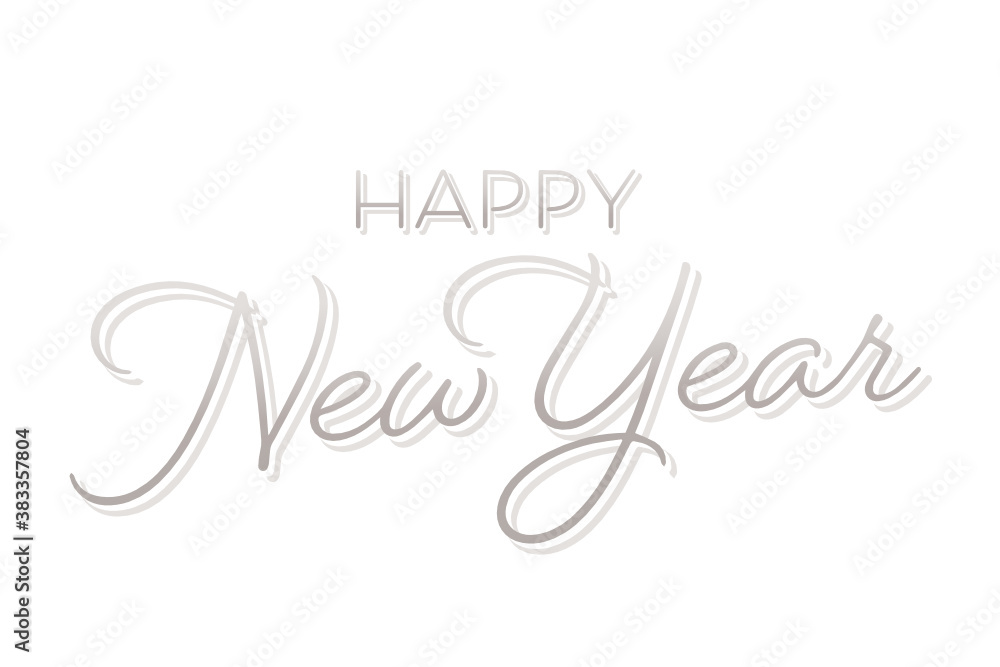 Happy New Year Text, New Year's Greeting Card, Happy New Year Background, 2021, Holiday Vector Text Greeting Card Illustration Happy New Year Text, New Year's Greeting Card, Happy New Year Background, 2021, Holiday Vector Text Greeting Card Illustration