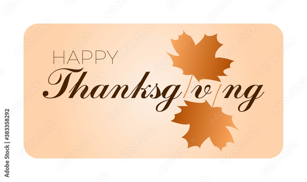 Happy Thanksgiving Day celebrations greeting card design with hanging maple leaves on grey background. Happy Thanksgiving Day celebrations greeting card design with hanging maple leaves on grey background.