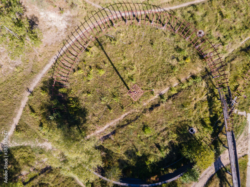 Fotografering Aerial view of an abandoned bobsleigh track