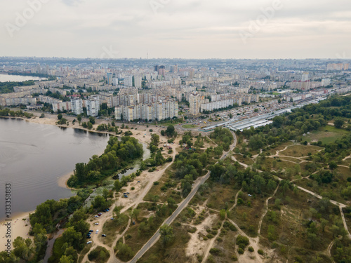 Aerial view of the Dnieper river near Kiev © Hennadii