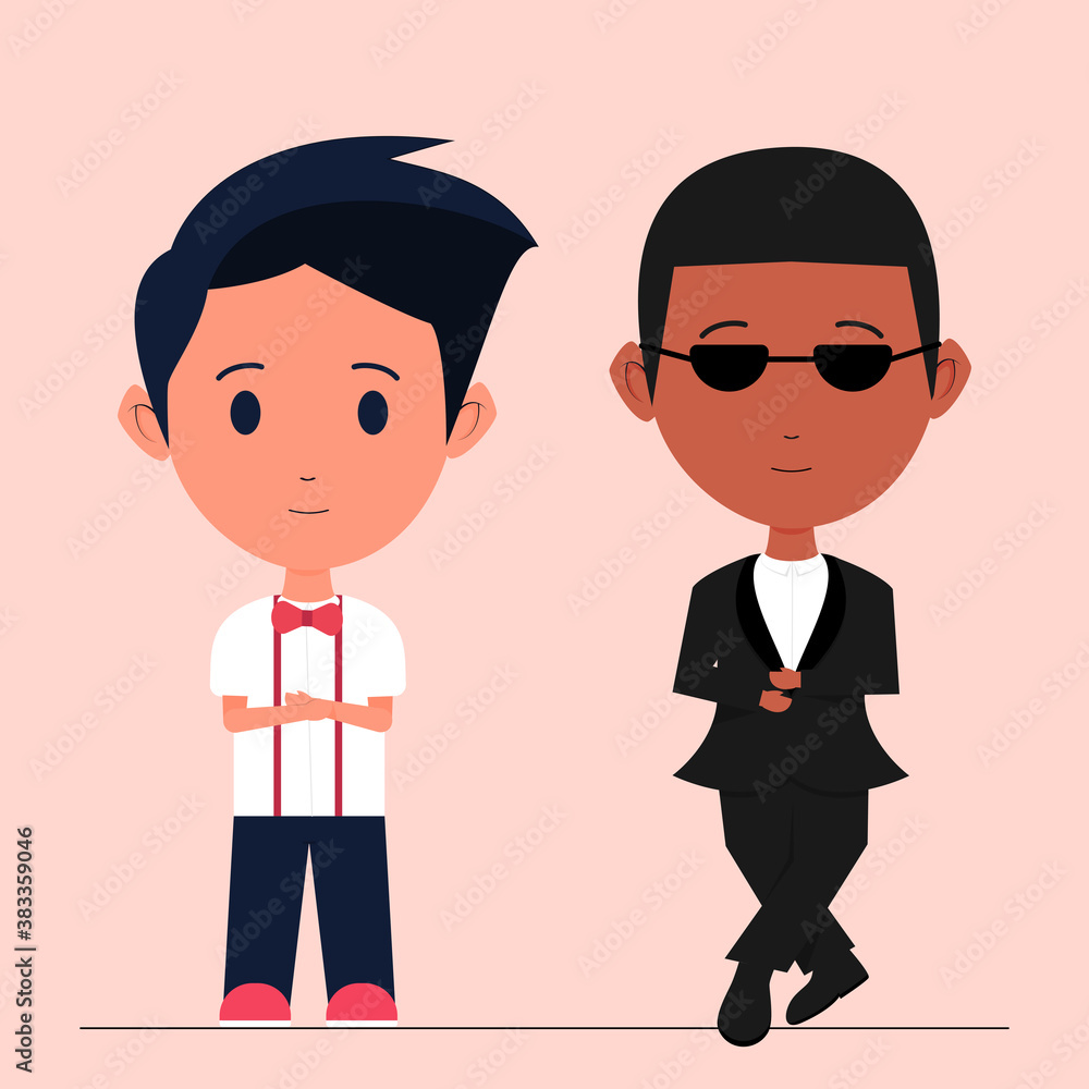 vector illustration of children in their own style vector illustration of children in their own style