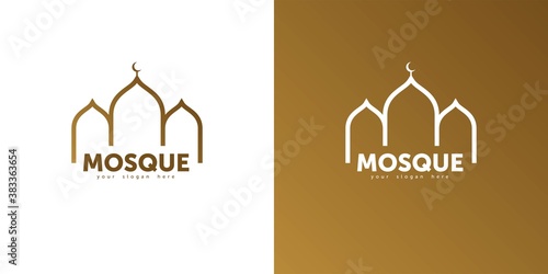 Mosque Logo Template Design Vector, Emblem, Design Concept, Creative Symbol, Icon