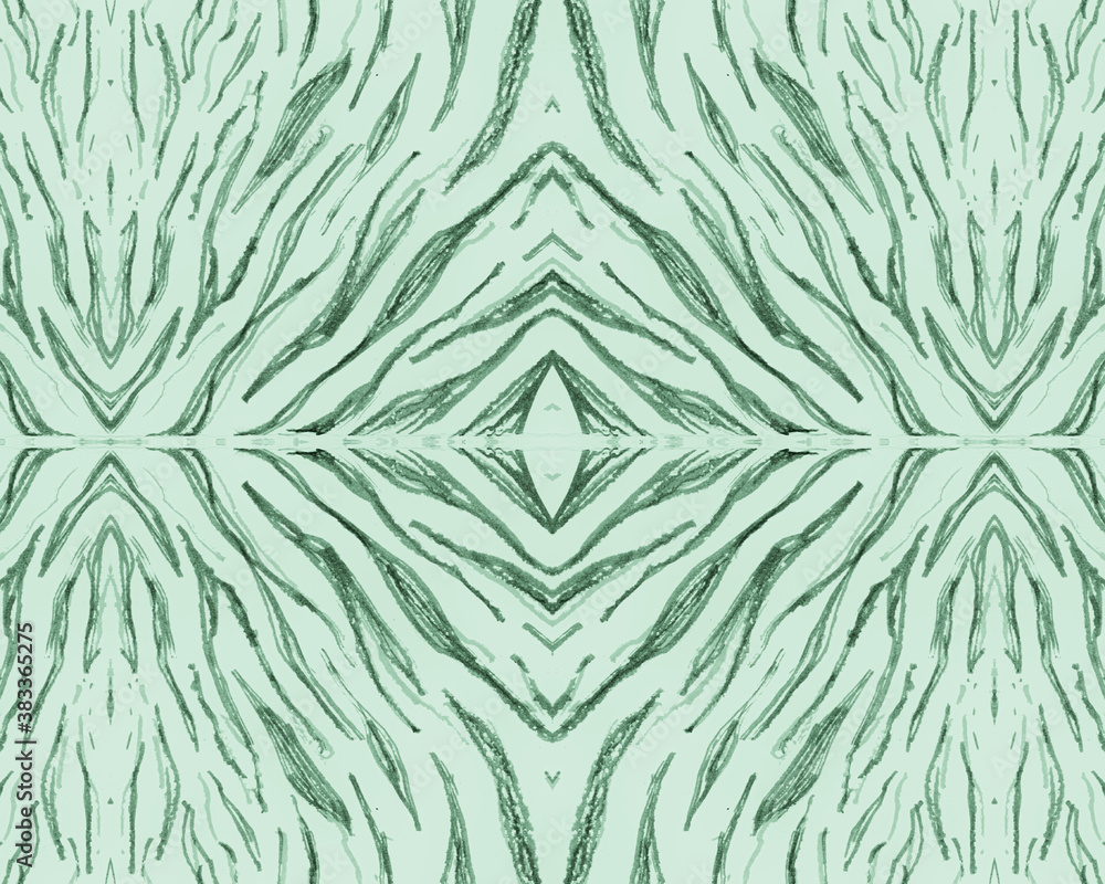 Green Seamless Animal Pattern. Abstract African 