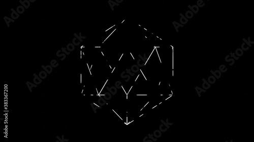 Icosahedron 3D infinite VJ Loop photo