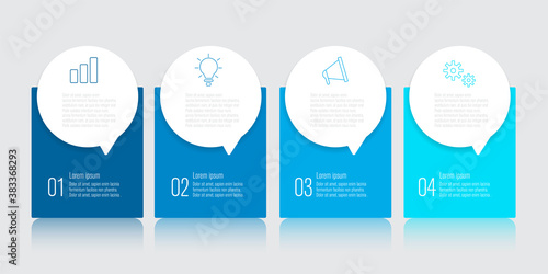 infographics design with speech bubble flat vector