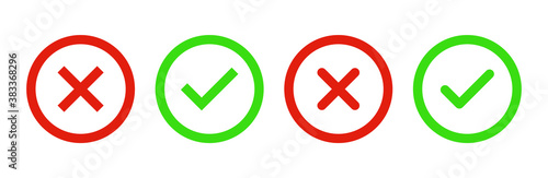 cross and checkmark icons, true and false icon 