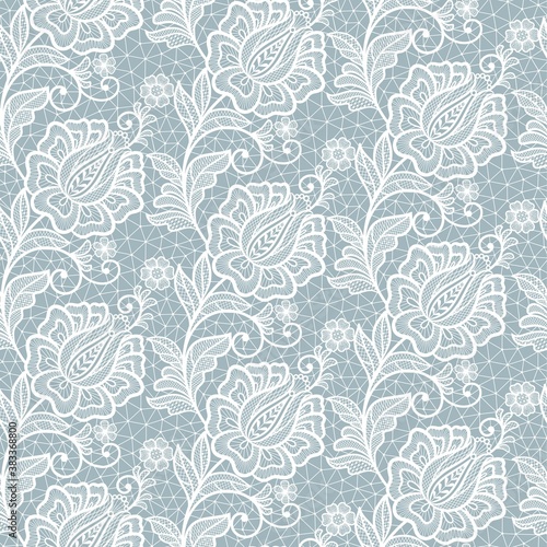 seamless abstract lace floral background