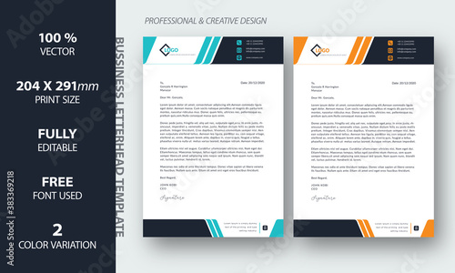 business letterhead template, professional & creative design