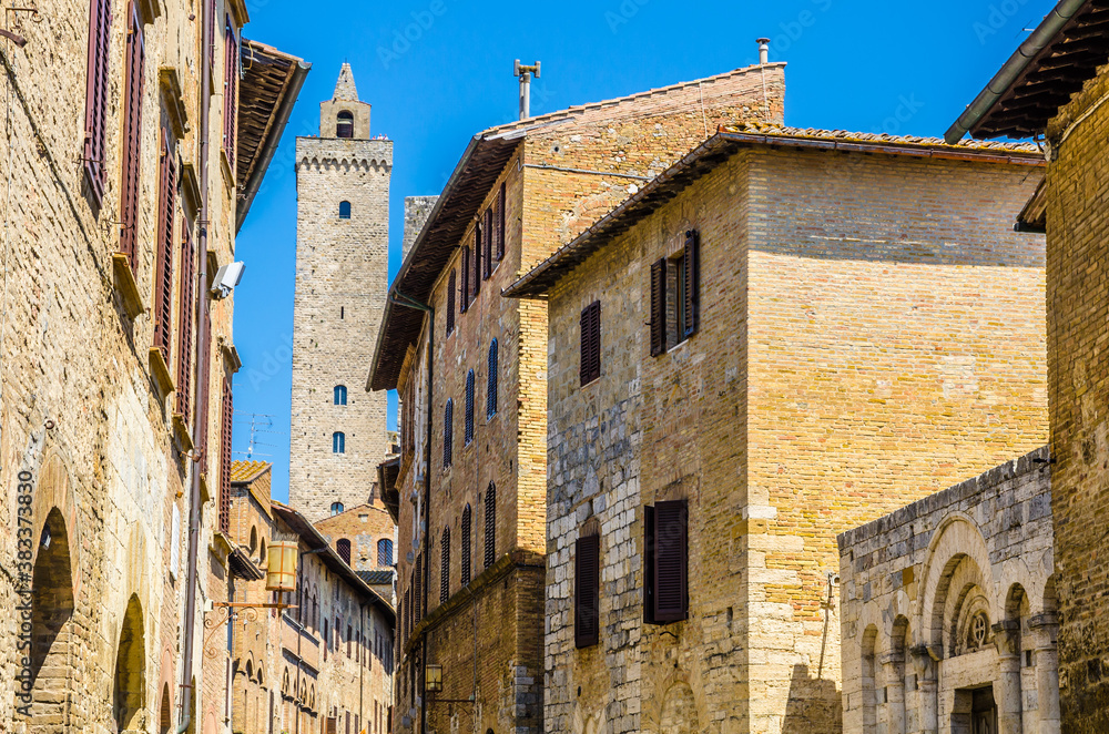 San Gimignano and its famous towers, Siena, Tuscany, Italy
