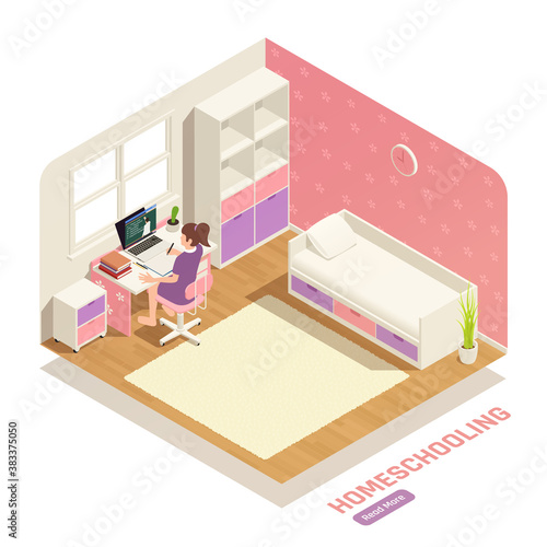 Homeschooling Isometric Composition