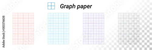 Obraz na płótnie grid paper. seamless pattern. architect background. graph millimeter grid. vector illustration set w salonie