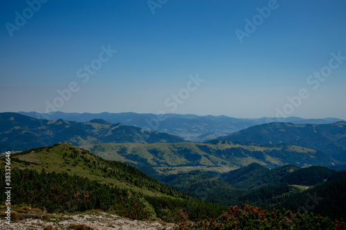 Fototapeta Naklejka Na Ścianę i Meble -  Morning sunny day is in mountain landscape. Carpathian, Ukraine, Europe. Beauty world. Large resolution