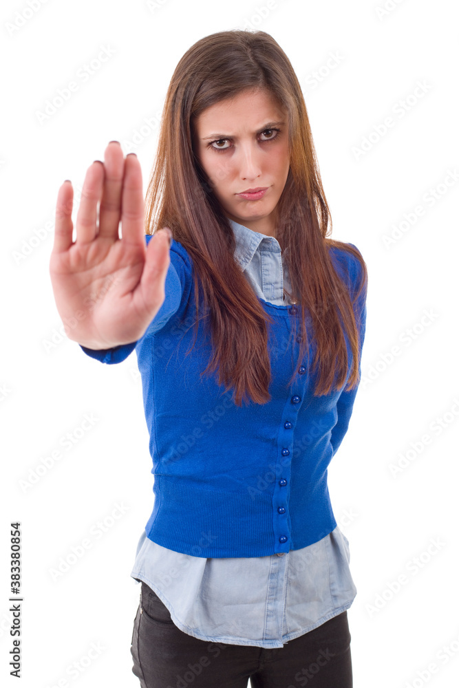 Fototapeta premium woman making stop