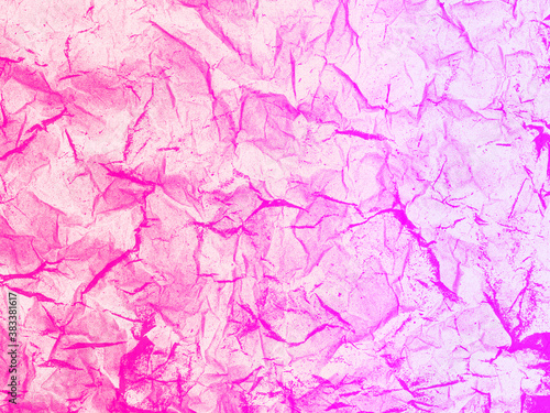 A pink and purple toned rough, creased abstract digital collage texture. Ideal for use as a background image.