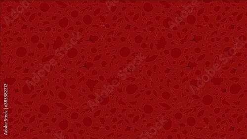 red berry and leafs texture