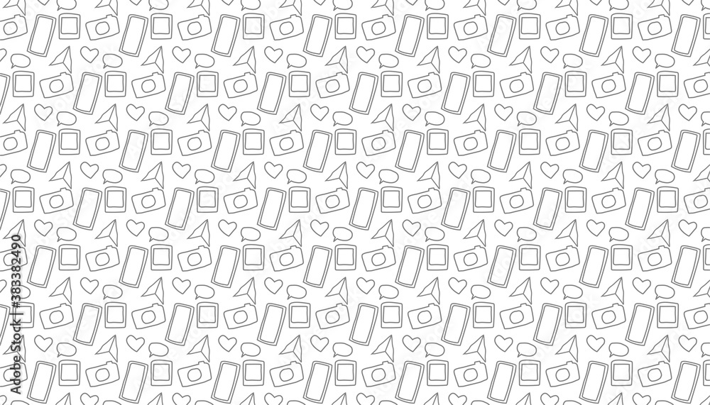 Social media seamless pattern background. Social media seamless pattern background.